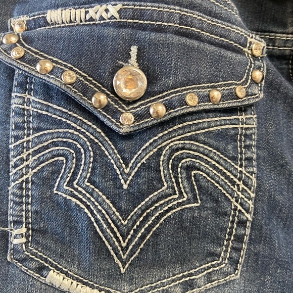 Earl Jean Bootcut Embroidered Embellished, Women 14 faux diamonds western - Picture 2 of 8